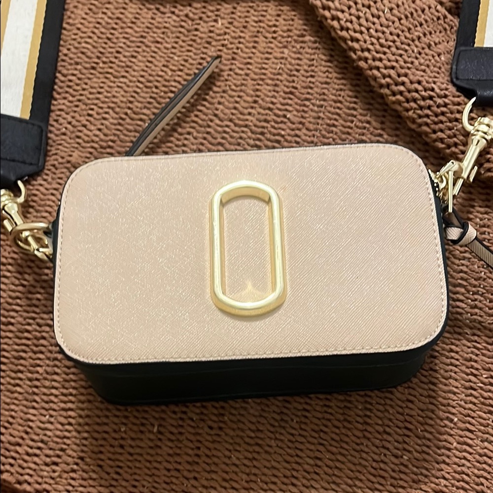Marc Jacobs Knock Off Beige and Black Crossbody Bag